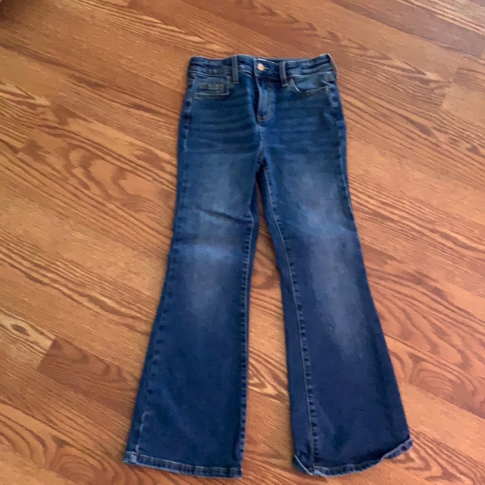 Jeans denim girls flares size 7 good condition